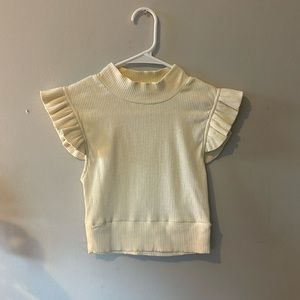 Storia cropped top with ruffle sleeves